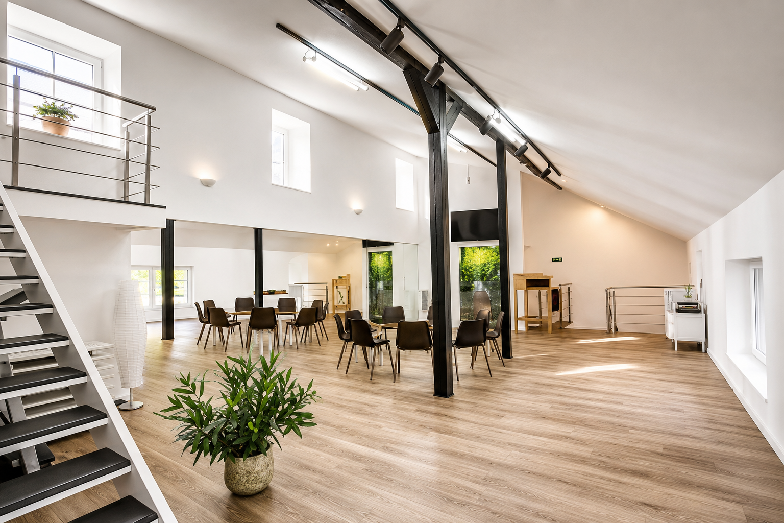 Helles, modernes Bürointerieur